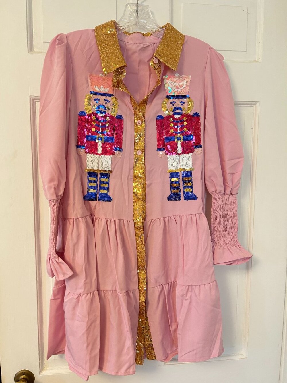 Pink Sequin Nutcracker Dress Size Small - Picture 1 of 2